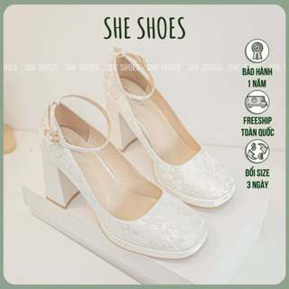  Giày sandal Marry ren đế đúp vòng cổ 9p - GC09007 