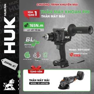   TẶNG AG5700S  Thân Máy khoan pin HUKAN G3-F165AT Không chổi than 165Nm Chống lật cổ tay Tạo xung 