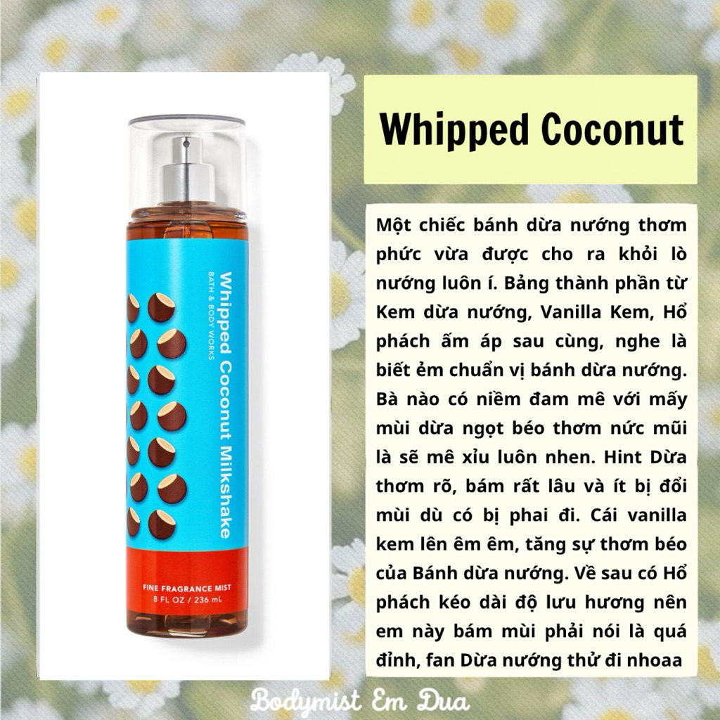 WHIPPED COCONUT MILKSNAKE Bodymist Em Dứa