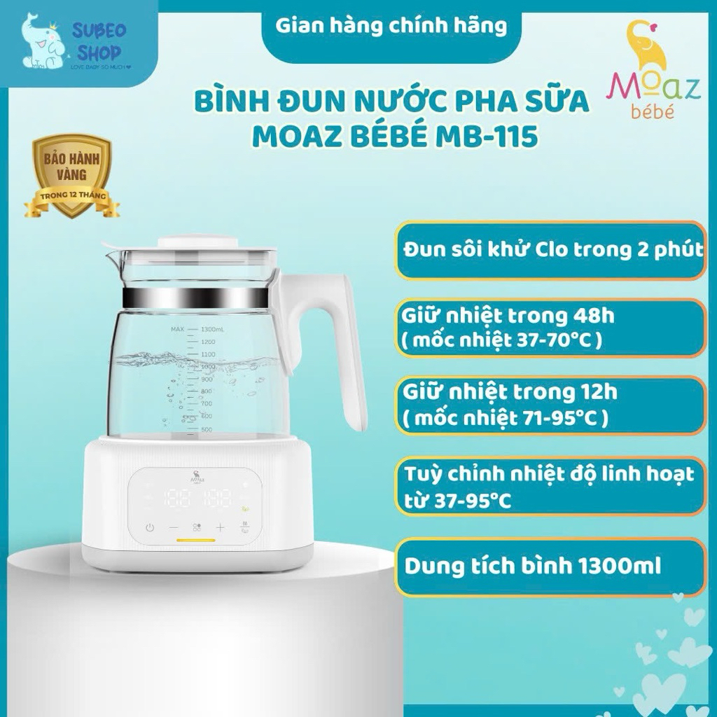 Bình đun nước pha sữa Moaz Bébé Mb115