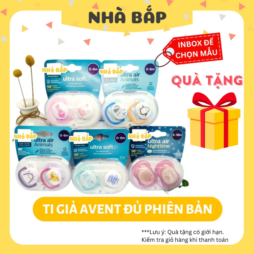  Ti Giả AVENT Ultra Air⚡BẢN ĐẶC BIỆT⚡ Phiên Bản Giới Hạn - Chỉnh Nha Chống Hô Vẩu - Nhà Bắp Store 