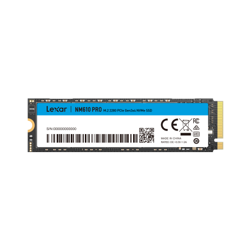 Ổ cứng SSD Lexar Internal NM610 Pro 500GB M.2 NVMe 2280, PCIe Gen3x4  New chính hãng BH 36T