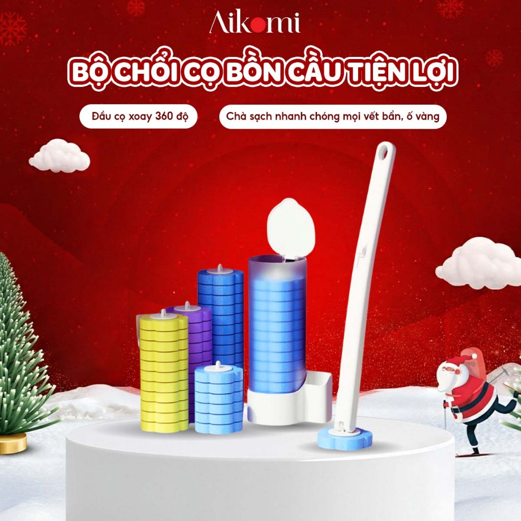 Chổi Cọ Nhà Vệ Sinh, Bồn Cầu Dùng 1 Lần Aikomi Tiện Lợi