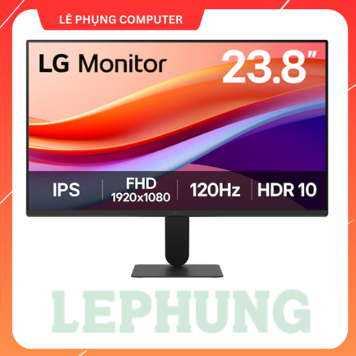 Màn Hình LG 24U411A-B  | 23.8 inch IPS/120Hz- 5ms | VGA / HDMI | Vesa 100 x 100 | Bảo hành LG 24 thá