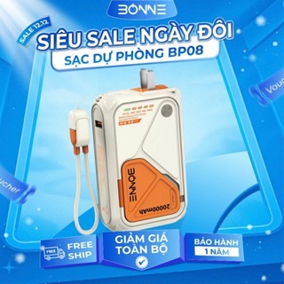  Hỏa Tốc   Sạc Dự Phòng Kiêm Củ Sạc Nhanh BP08 Chính Hãng BONNE tích hợp sạc không dây 10.000 20.000mAh 