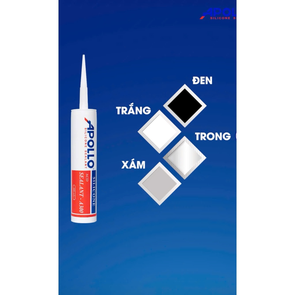 Keo Silicone A300 Apollo, keo kính
