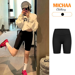  Quần LEGGING Nữ Lửng Chất Thun Thái Michaa Quần Legging Đùi Cạp Cao Dáng Ôm Mặc Tập Gym Yoga Oversize QU05 