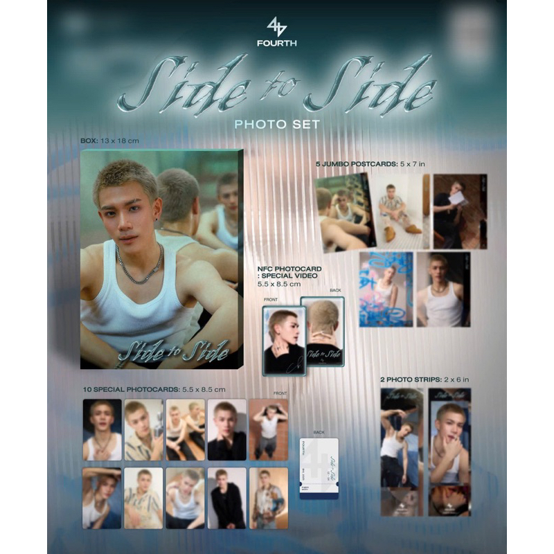 [GMMTV Official] Set ảnh bo góc Side To Side Photoset - Fourth Nattawat