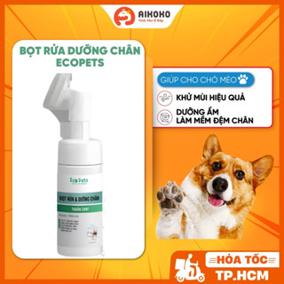  Bọt Rửa Và Dưỡng Chân Chó Mèo Thuần Chay Ecopets 100ml - Làm Sạch Dịu Nhẹ Kháng Khuẩn An Toàn - Không Silicon - Aikoko 