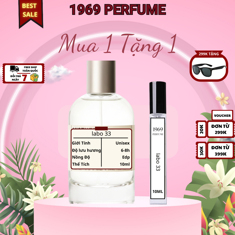 Chiết 10ml Nước hoa Lelabo Santal 33 Mùi Gỗ Ấm Áp, Chai Nước Hoa Biểu Tượng Của Lelabo 1969 PERFUME