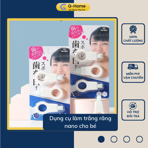 Bộ 3 Miếng Làm Sạch Răng Trẻ Em Loại Bỏ Tartar, Mảng Bẩn, Tẩy Bọt Biển Nano