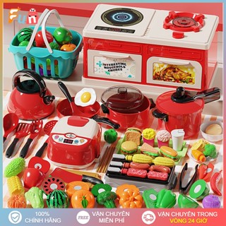 Bộ 66/44/33 Món Bộ Đồ Chơi Nhà Bếp Giả Vờ Mô Phỏng Đèn Phun Bếp Cắt Đồ Chơi Nấu Ăn Cho Trẻ Em