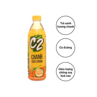 Trà xanh C2  Vị Chanh Thùng 24 Chai 455 Ml