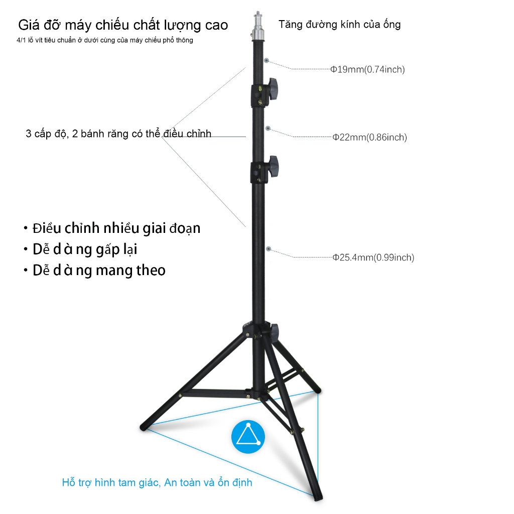 Giá đỡ máy chiếu HY300PR/320MINI/670 đa năng có thể gập lại đầu giường có thể thu vào để bàn chân máy chiếu Đầu đứng 1/4 | BigBuy360 - bigbuy360.vn