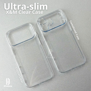  Ốp Lưng Cứng Trong Suốt X&M Ultra Slim Clear Case Siêu Mỏng Chống Sốc Ố Vàng Bảo Vệ Camera iPhone 17 Pro Max 16 15 14 