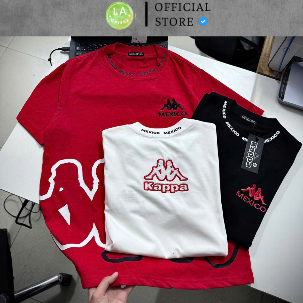 Áo Thun Unisex KápPa Hottrend,Áo Thun Jet Jet Cotton 2 Chiều Thêu Ngực Bo Cổ Siêu Đẹp Đầy Đủ Tag Mạc