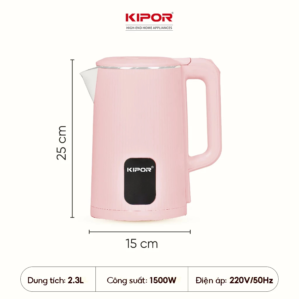 Ấm Siêu Tốc 2.3 Lít Công Nghệ Cao KIPOR Mã KP-A268