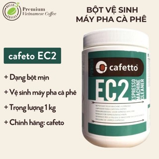 Bột vệ sinh máy pha cà phê Cafetto EC2 dạng bột dùng rửa vòi chiết suất máy pha cafe khối lượng 1kg