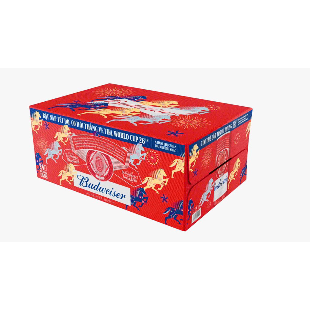 BIA BUDWEISER PHIÊN BẢN TẾT 2026 THÙNG 15lon 250ml