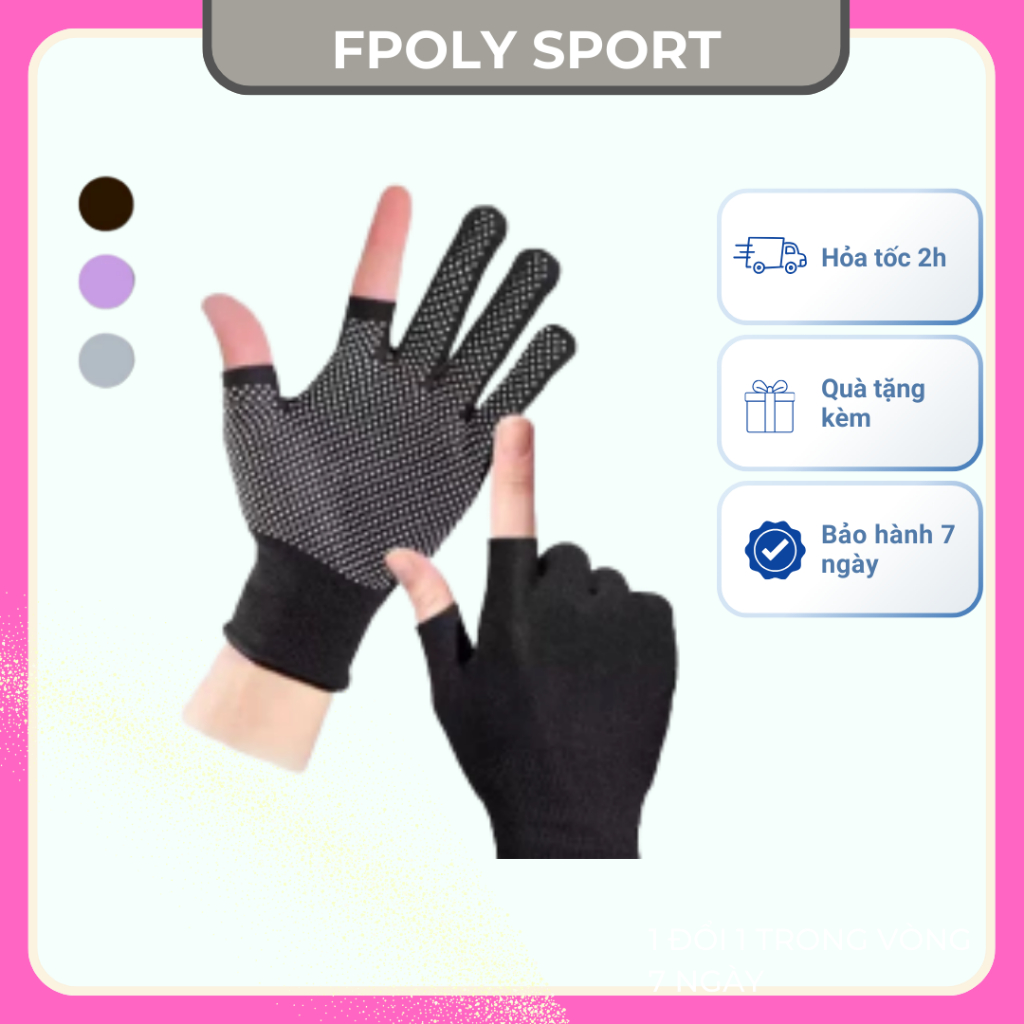 Găng tay, bao tay lái xe máy chống nắng, tập gym, tập thể thao Fpoly sports