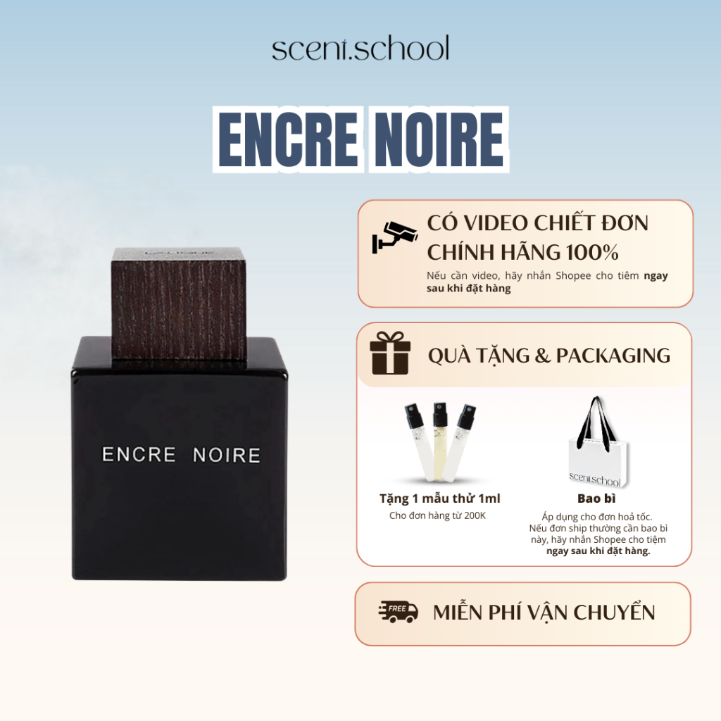 5/10/20/30ml | Encre Noire | Nước Hoa Nam | Scent.school Perfume