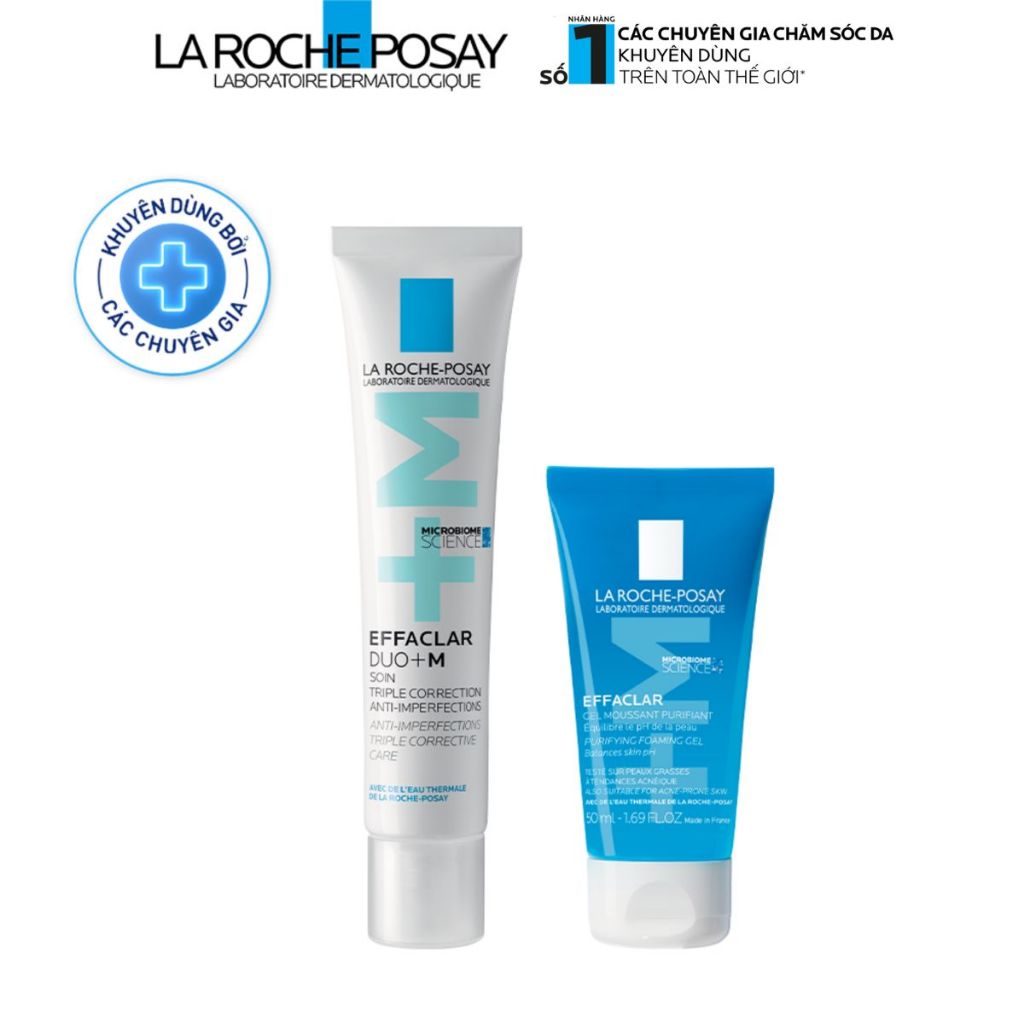   ĐỘC QUYỀN HANNAHOLALA    Bộ đôi sạch sâu giảm mụn nhanh sau 8H La Roche Posay Effaclar 40ml 