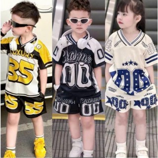 Sét Bộ Quần Áo Thể Thao Mùa Hè Hình in Vi Tính Cho Cả Bé Trai và Bé Gái Từ 9-44kg , Chất Thun Xốp