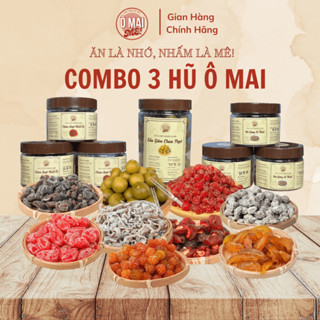  COMBO 3 HŨ Ô MAI TỰ CHỌN 600G ô mai thập cẩm cóc dẻo sấu giòn mận sấy dẻo mơ xí muội... Ô MAI MÊ omaime 