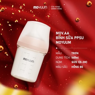  Bình sữa Moyuum PPSU Mov.aa - 160ml - Bản trơn 