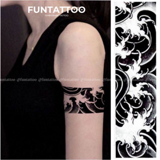  FUNTATTOO Hình Xăm Thảo Dược Tạm Thời Vòng Băng Tay Nhật Cổ Kéo Dài 3-15 Ngày Chống Nước Chống Cọ Xát VT18 