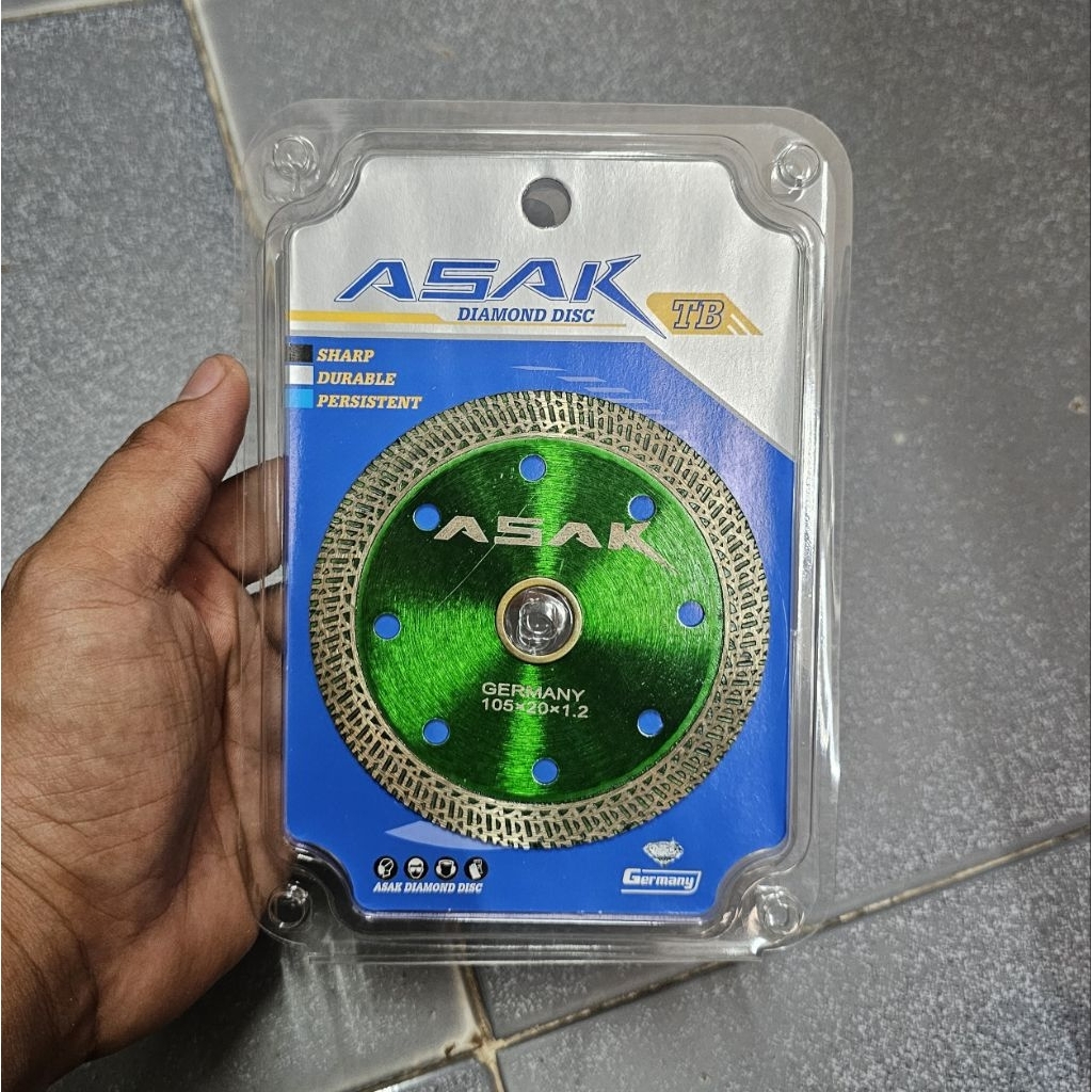 Lưỡi cắt gạch Asak cao cấp Germany chuyên cắt đá bóng kính hoa cương kiểu lưới đan