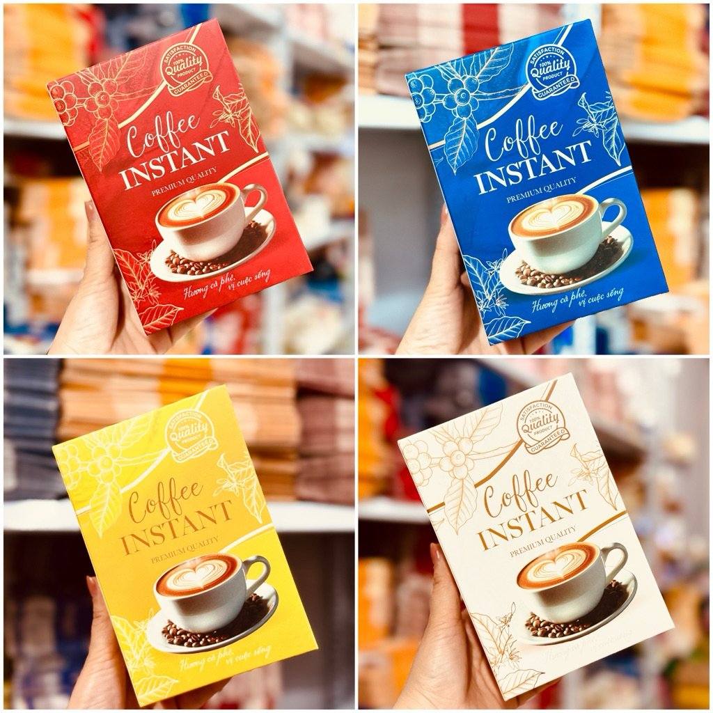 Vỏ hộp đựng cafe hoà tan, cafe muối đóng giỏ quà tết