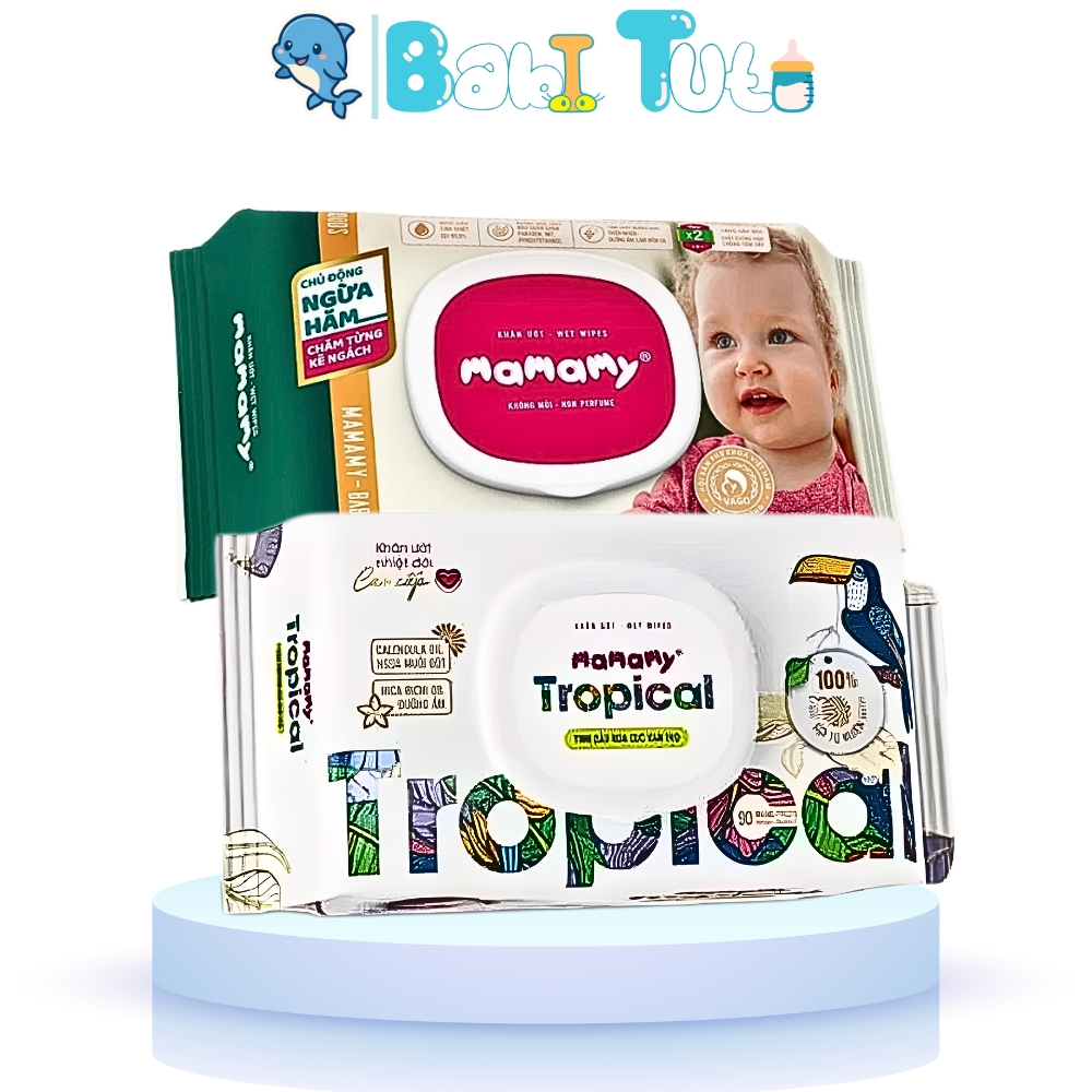 Khăn Ướt Mamamy Không Mùi, Khăn Ướt Mamamy Cho Bé Dịu Nhẹ Mềm Mịn Cho Da Nhạy Cảm