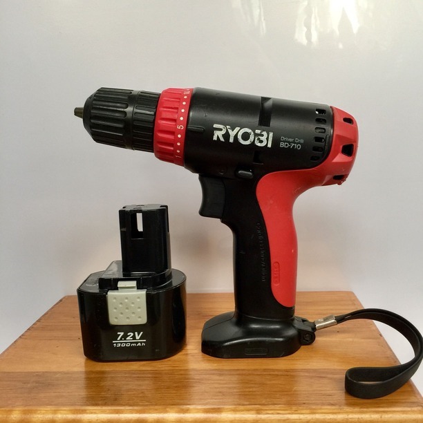 Thân máy khoan 7.2v Ryobi BD710 + Vỏ (không có pin) – hàng nhật bãi