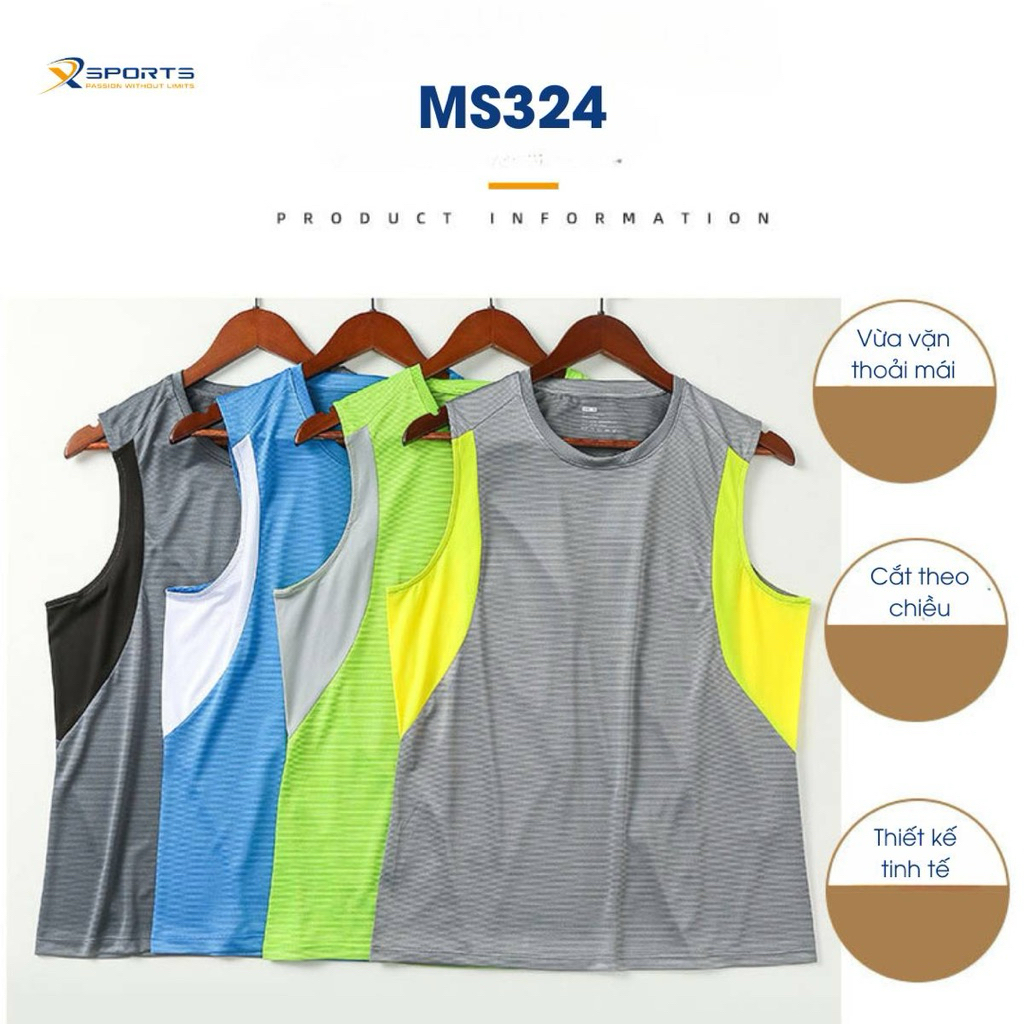 ÁO SÁT NÁCH NAM CHẠY BỘ ĐẠP XE TẬP GYM MS324 XSPORTS VIỆT NAM