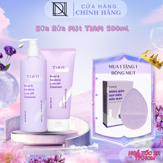  Sữa Rửa Mặt Tiam Làm Dịu Và Phục Hồi Snail & Azulene Low PH Cleanser 200ml 