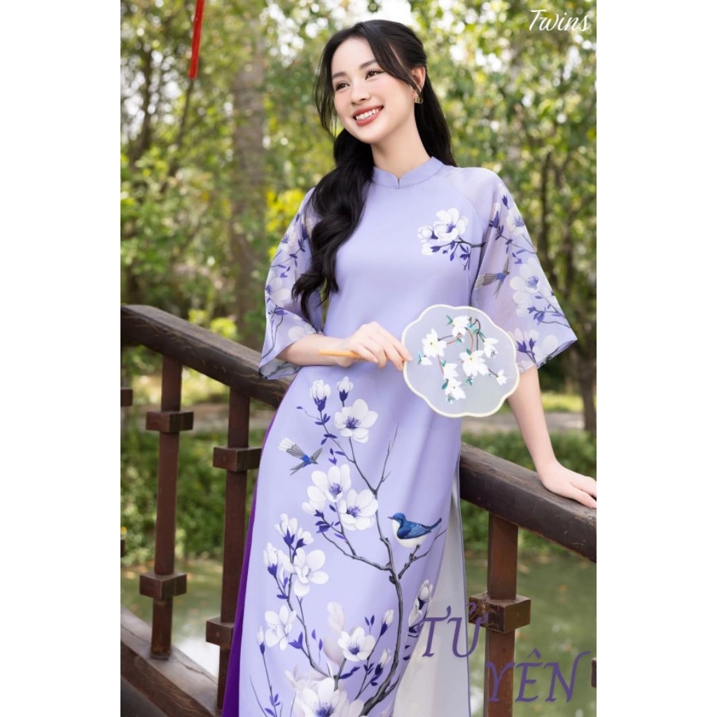 (Không kèm quần) Áo dài thiết kế Twins store (Mã Tử Yên) size M