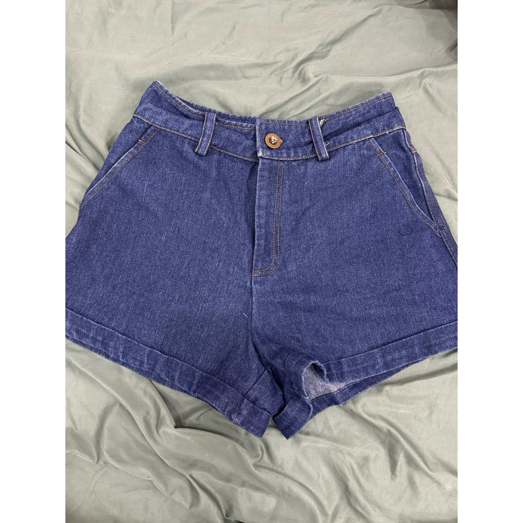 Pass quần sooc xanh jean secodee size M