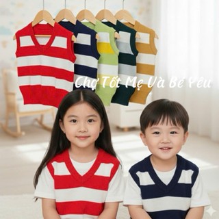 Áo Len GILE Cho Bé Mặc Ấm, Áo gile chất len mềm mịn không dầy không mỏng mặc lạnh hằng ngày