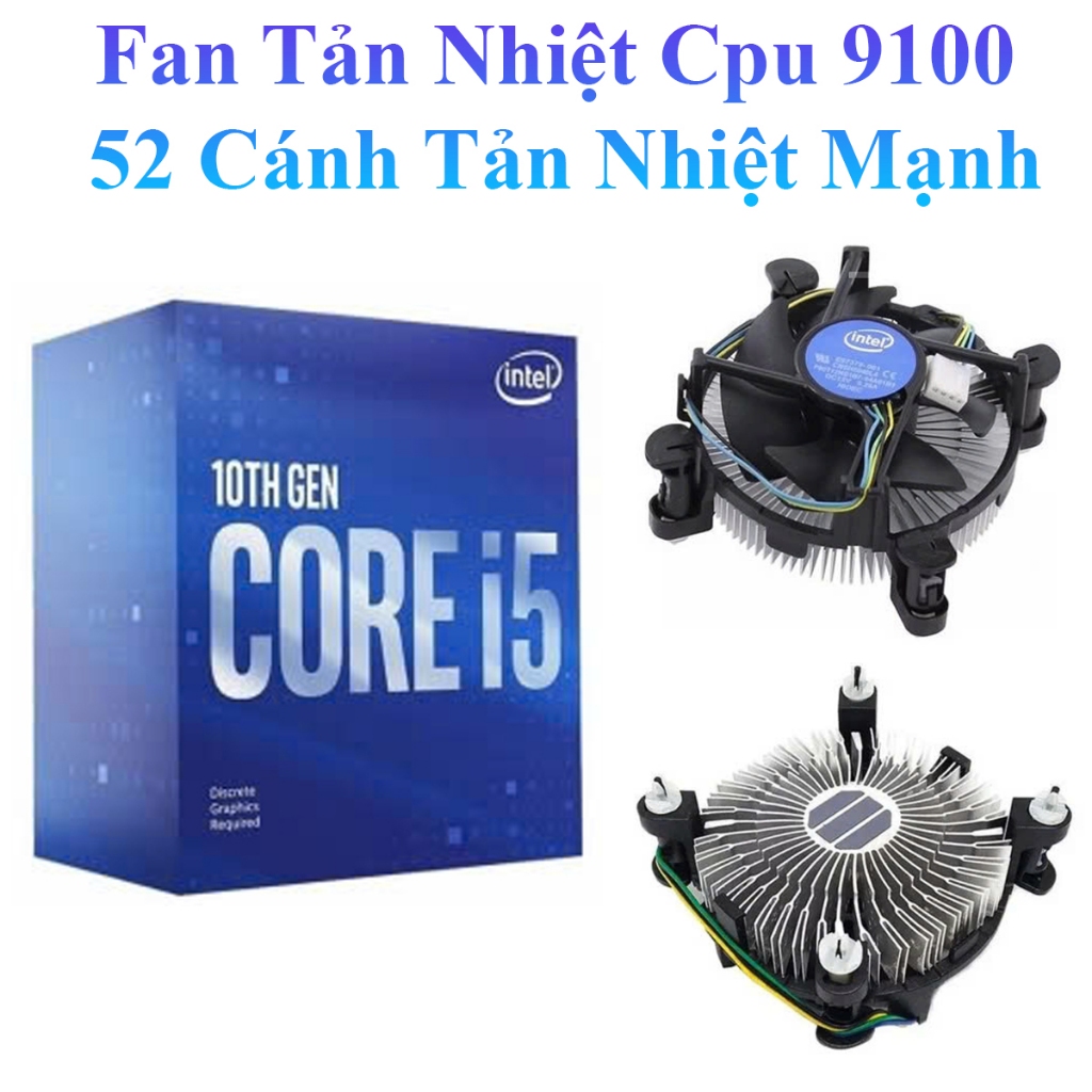 Fan Tản Nhiệt Cpu 9100 (Socket 775, 1155, 1150, 1151, 1200) 52 Cánh Tản Nhiệt Mạnh
