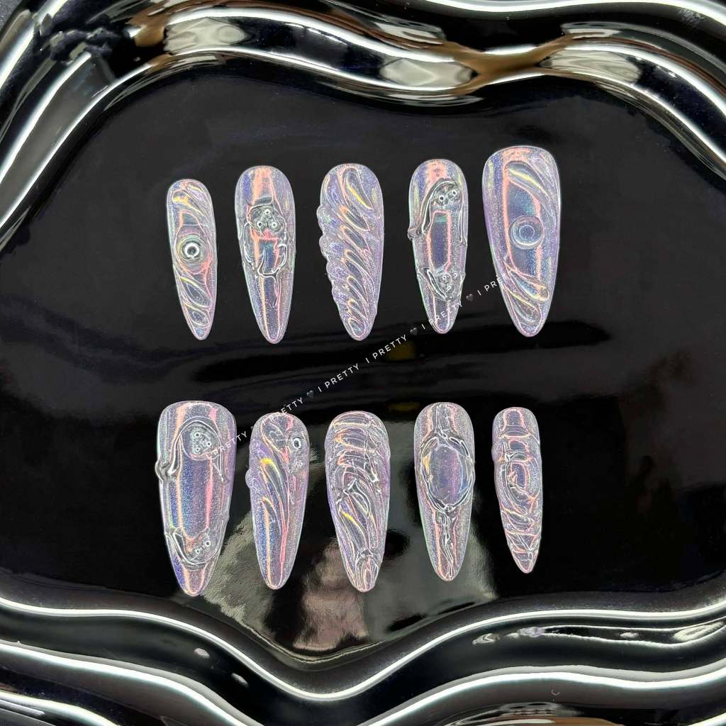 [H23] Nailbox thiết kế - Purple Tears - Độ bóng cao