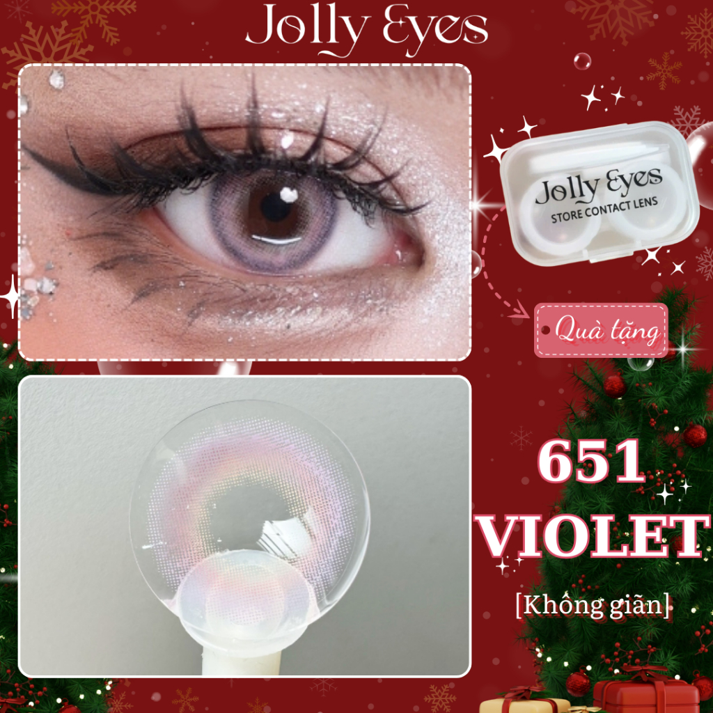 Lens cận 651 VIOLET 14.0mm Kính Áp Tròng JOLLY STORE