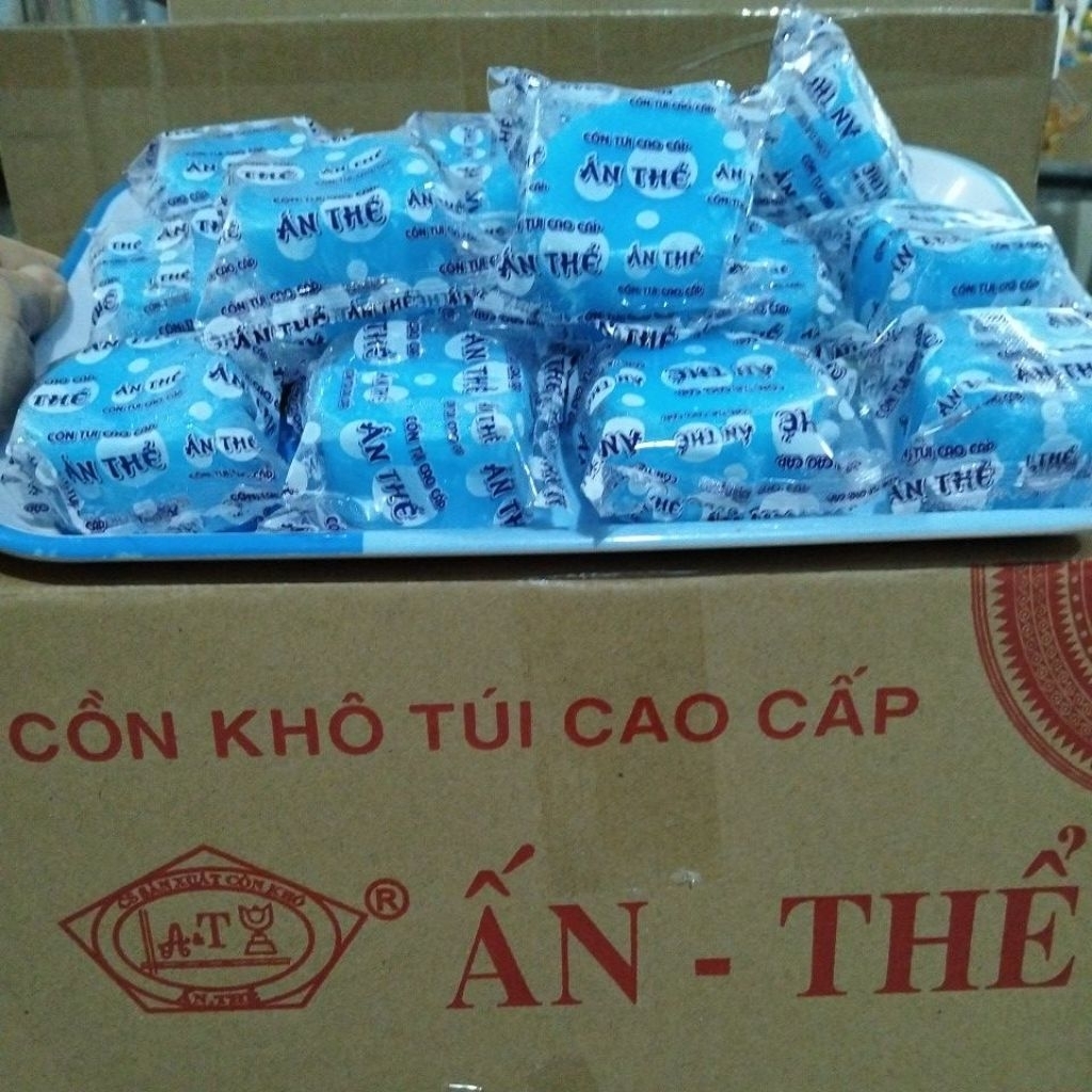 Một thùng Cồn khô  xanh túi cao cấp không khói, không độc hại