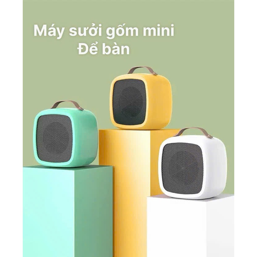 Máy sưởi điện để bàn, Làm nóng nhanh Máy sưởi không khí ấm để bàn 500W, Quạt sưởi Mini Di động