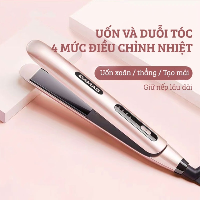 [XẢ KHO] Máy uốn tóc & Duỗi tóc tạo kiểu DAMAS D578A - Là thằng, uốn cụp, làm xoăn - Hàng Chính Hãng