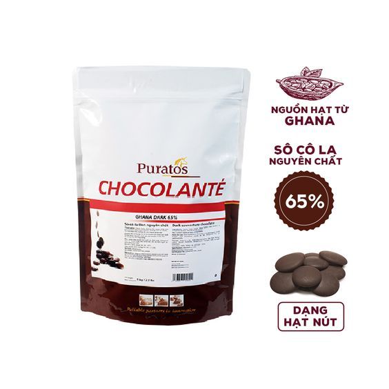 AKSHOPDANANG 2700.252 - Socola hạt nút 65% đen 100gr