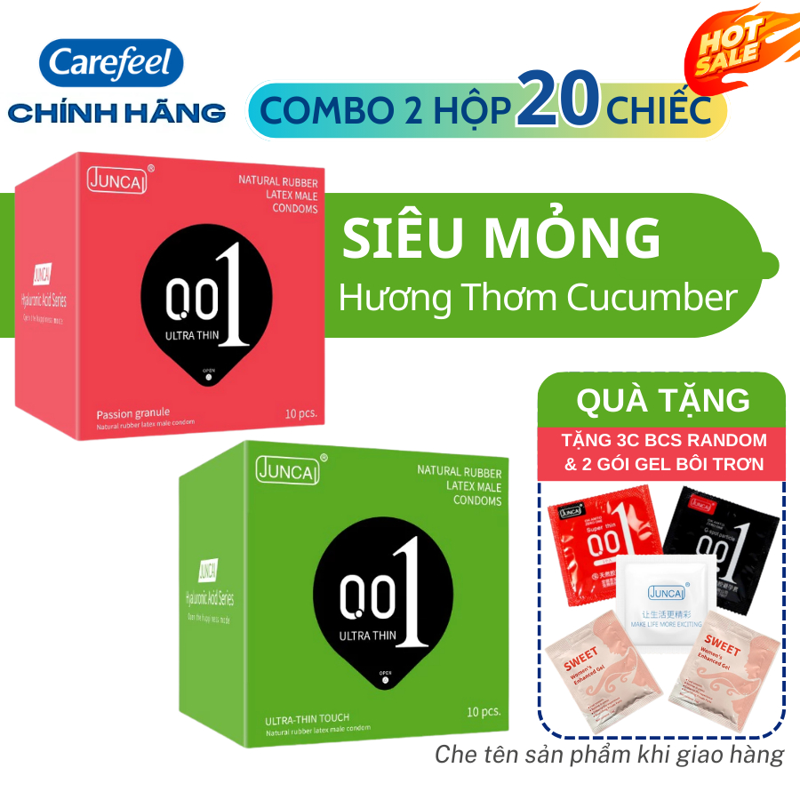 [Combo] Bao Cao Su Juncai Chính Hãng Tùy Chọn Siêu Mỏng, Durex Kéo Dài Thời Gian Nhiều Gel Bôi Trơn