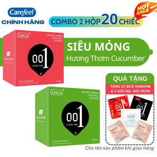 [Combo] Bao Cao Su Juncai Chính Hãng Tùy Chọn Siêu Mỏng, Durex Kéo Dài Thời Gian Nhiều Gel Bôi Trơn