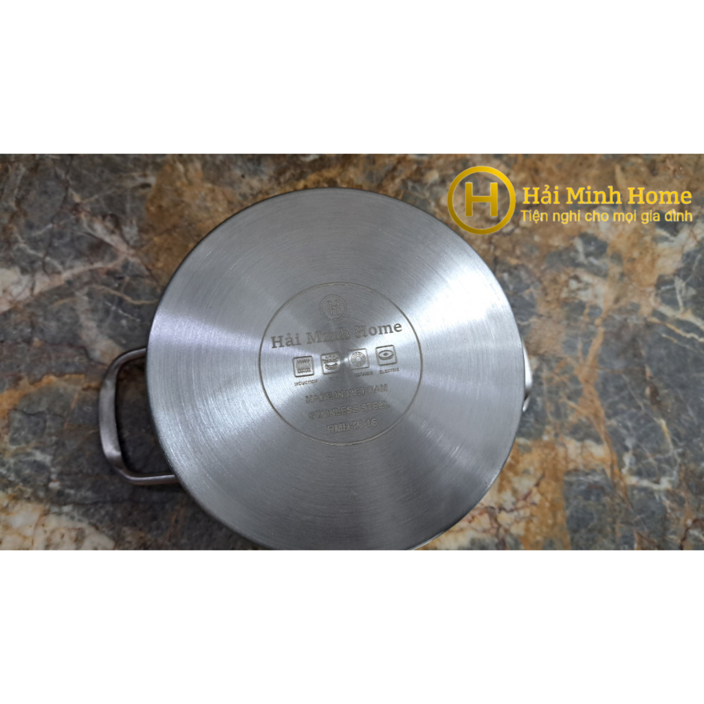 Xoong inox Hải Minh Home - size 16cm - Xoong HMH-IN16