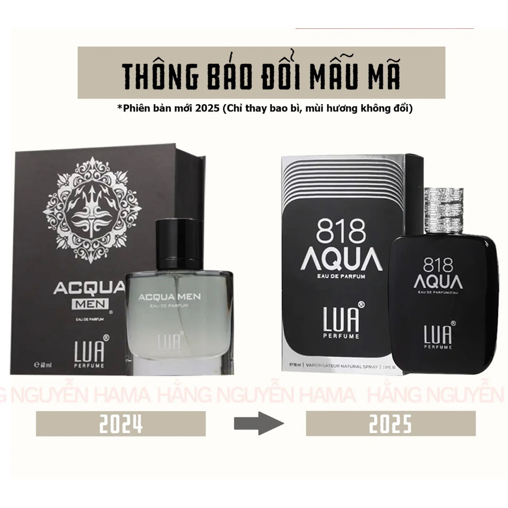  Nước Hoa Nam Acqua Men Phiên Bản Mới 60ml LUA Perfume Chính Hãng 